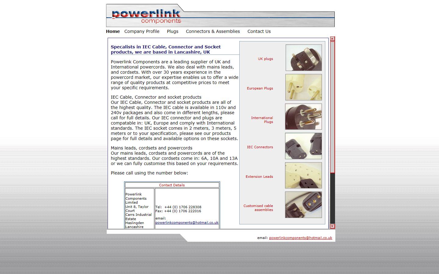 Powerlink Components Limited Website