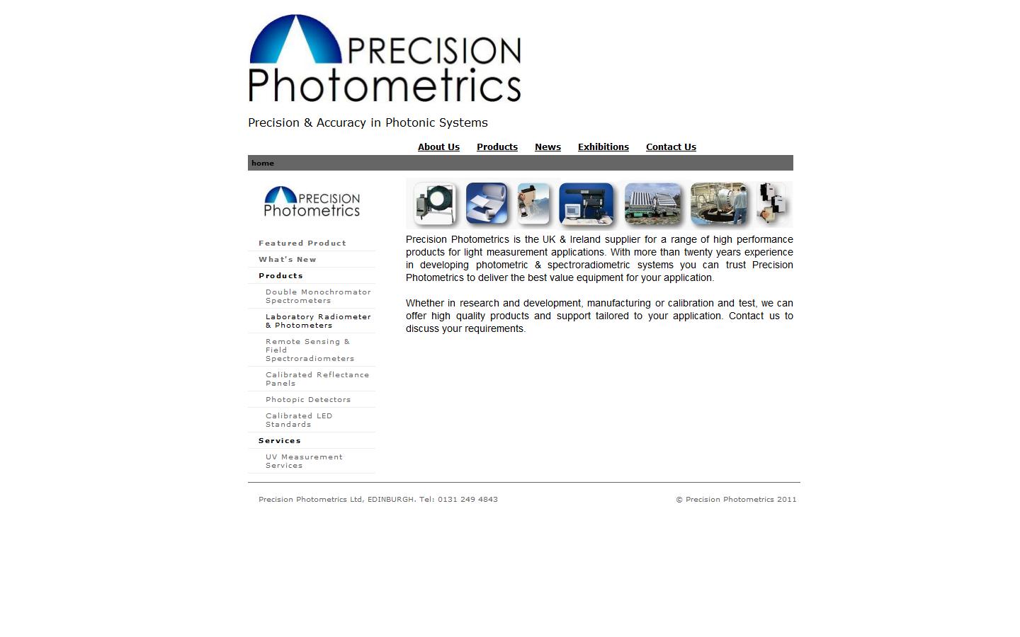 Precision Photometrics Ltd Website