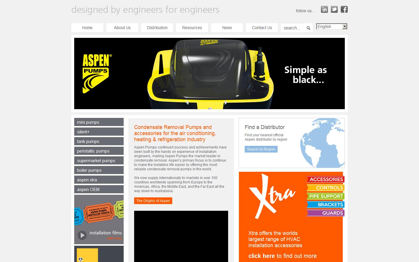 Aspen Pumps Ltd Website