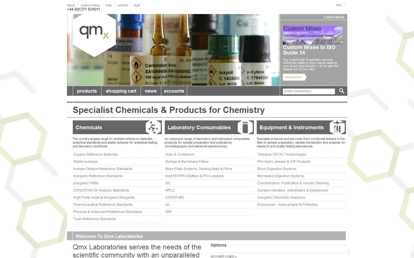 Qmx Laboratories Website