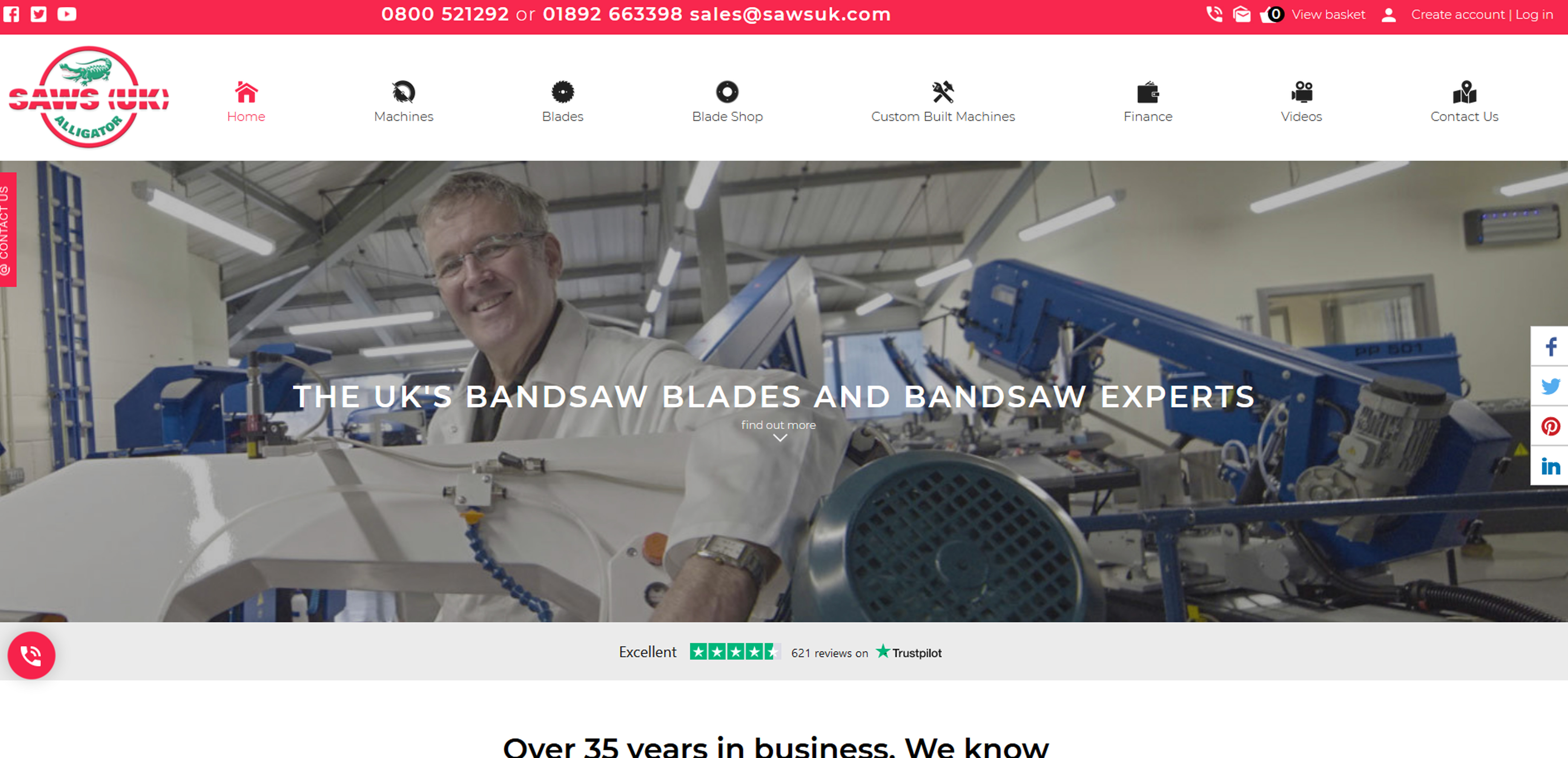 Saws UK Website