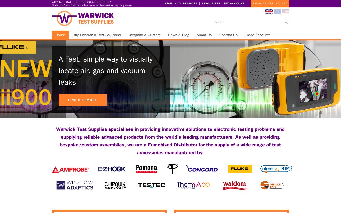 Warwick Test Supplies Website