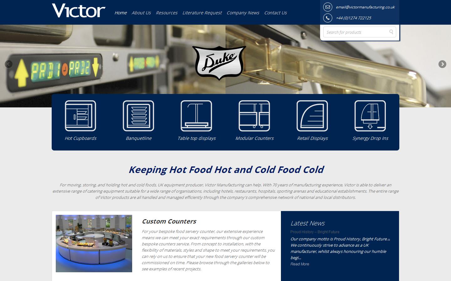 Victor Manufacturing Ltd Website