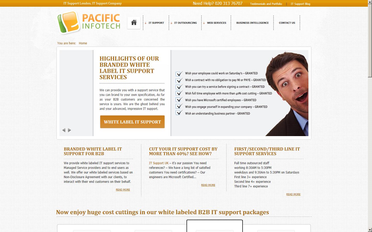 Pacific Infotech UK Ltd Website