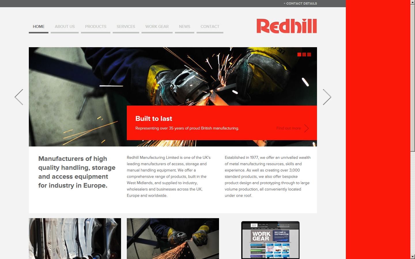 Redhill Manufacturing Ltd Website