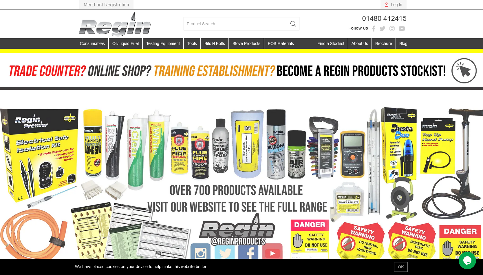 Regin Products Ltd Website