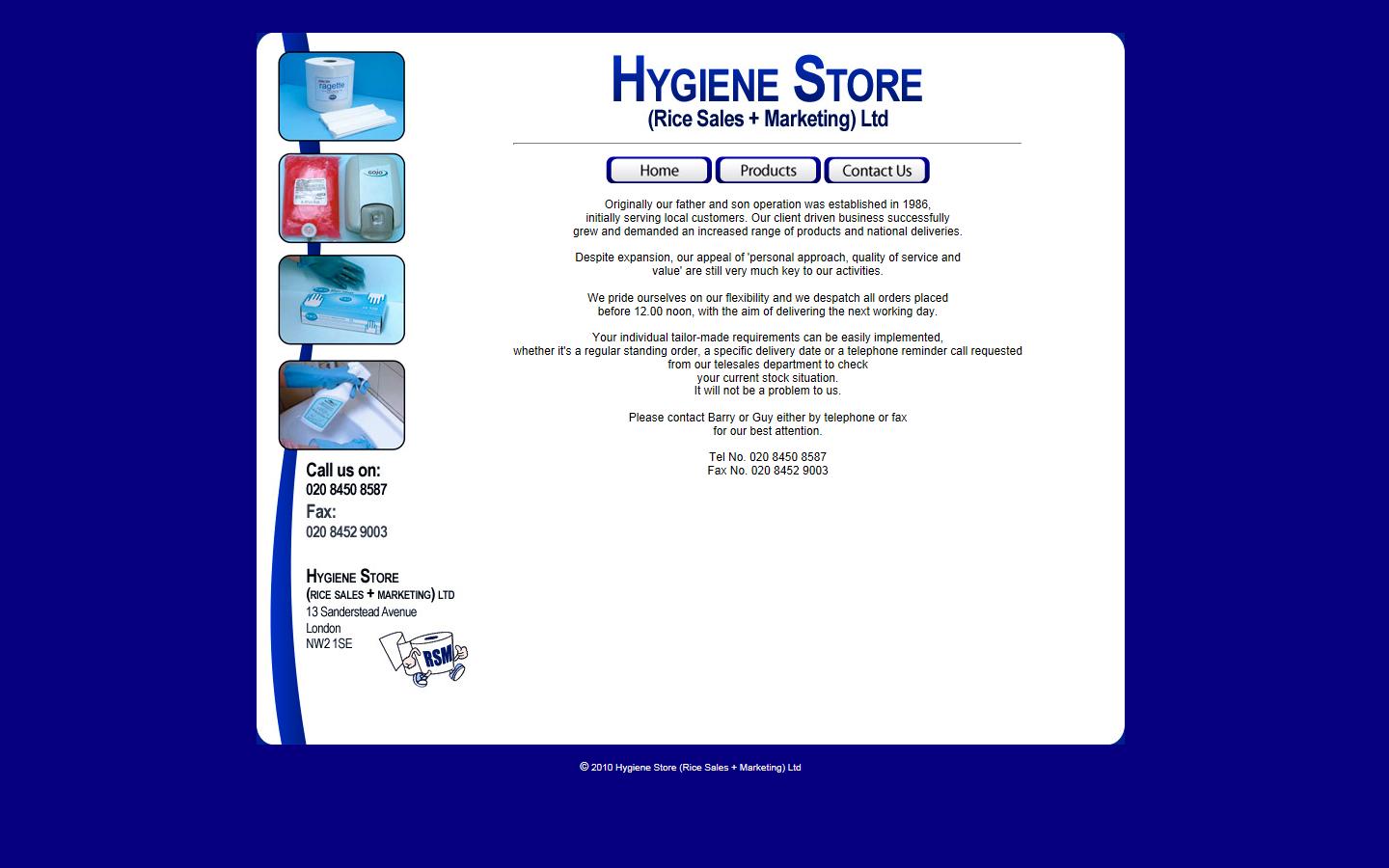 Hygiene Store Ltd Website