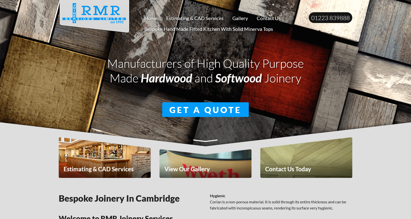 RMR Joinery Services Ltd  Website