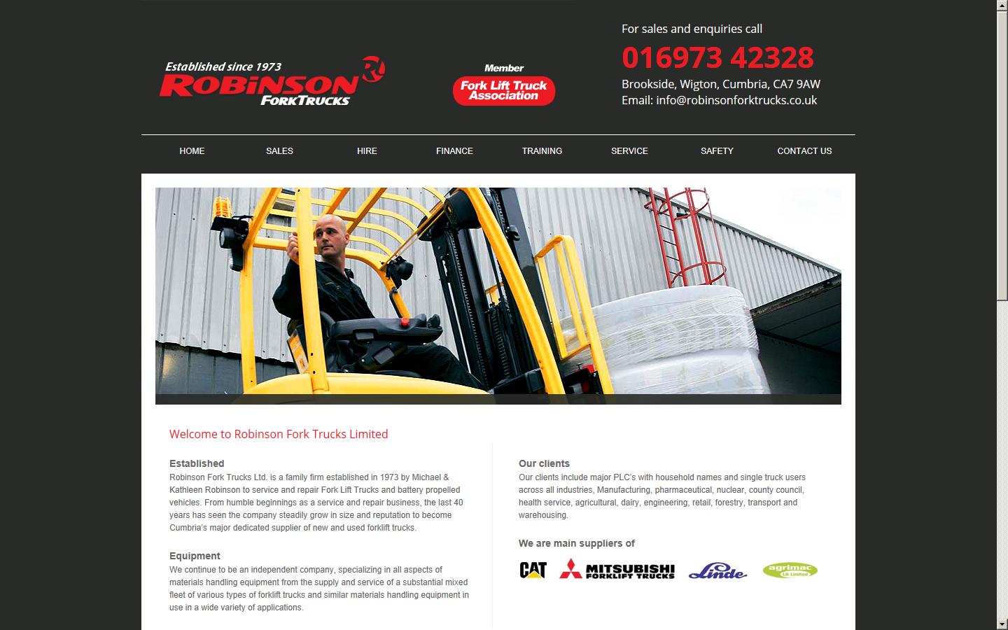 Robinson Fork Trucks Website