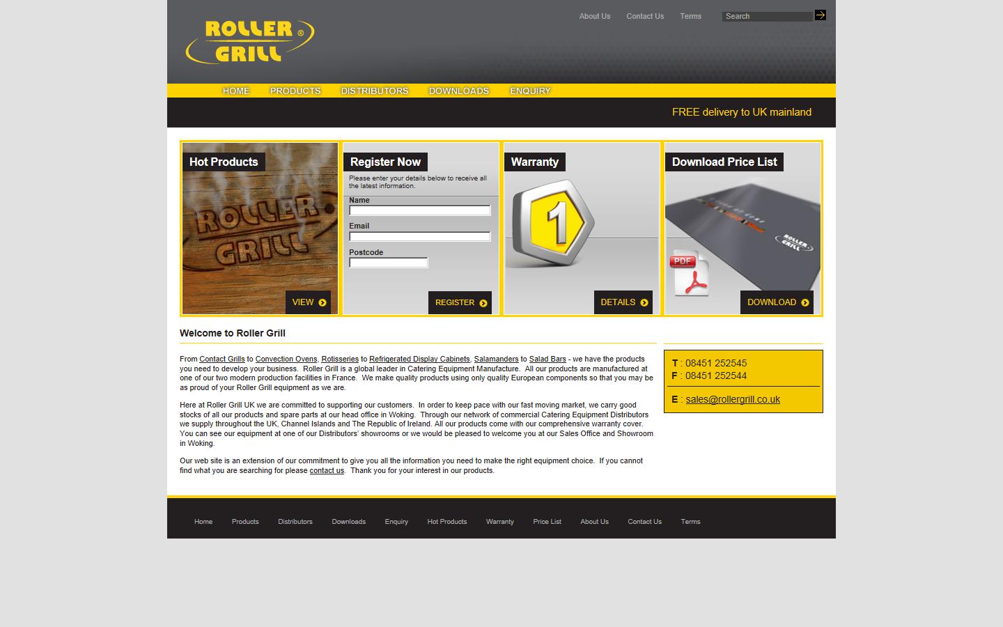 Roller Grill UK Ltd Website