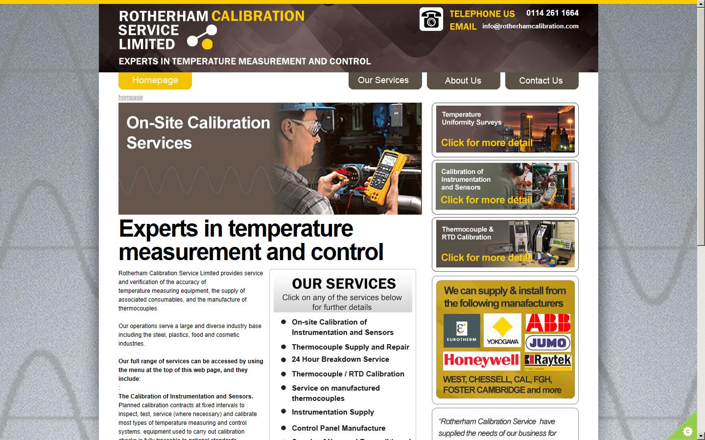 Rotherham Calibration Service Ltd Website