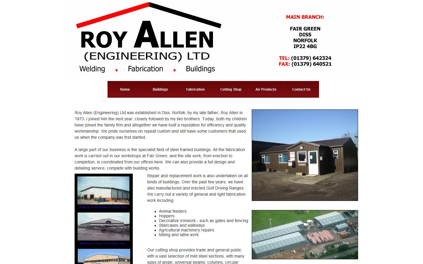 Roy Allen Engineering Ltd Website