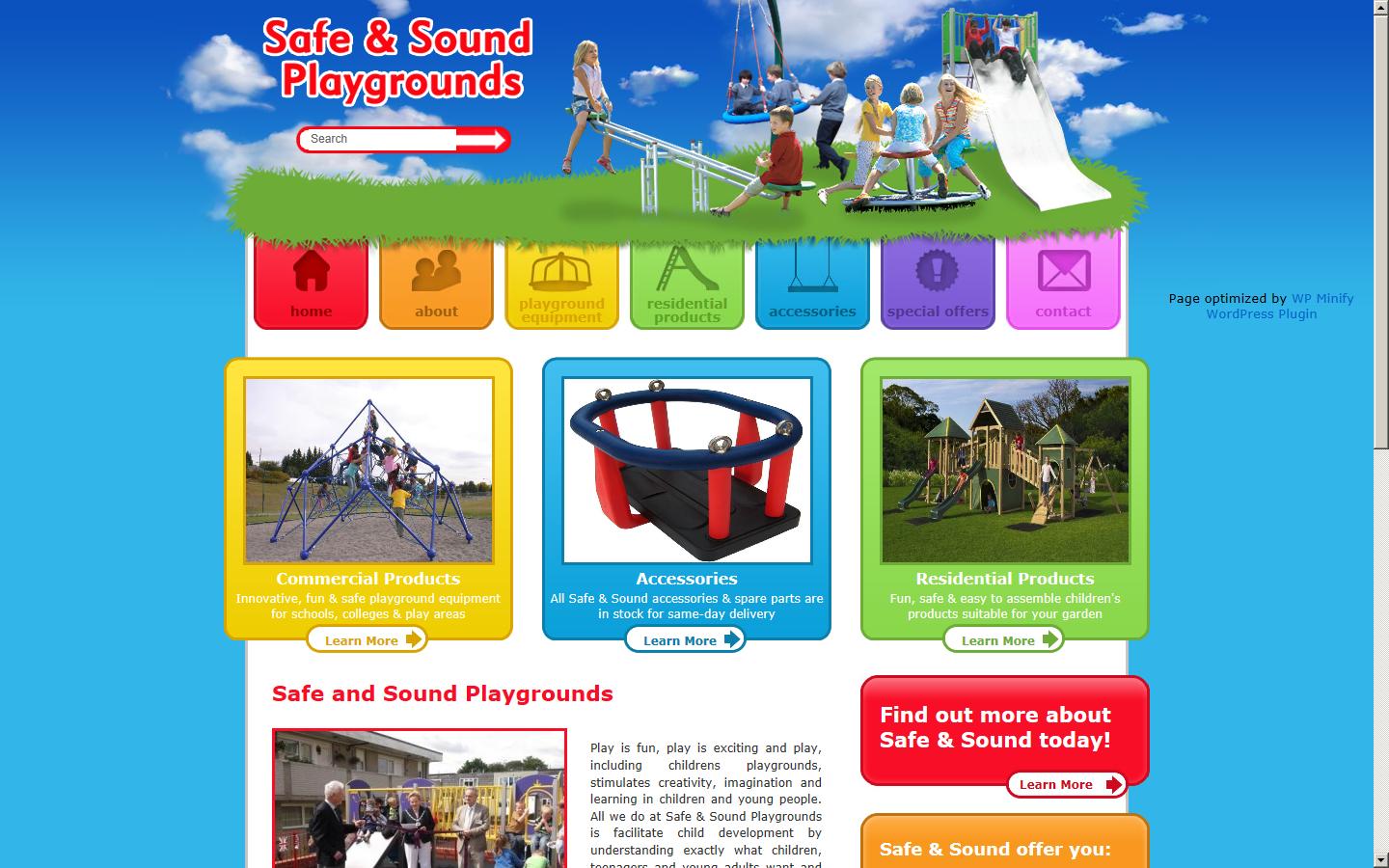 Safe and Sound Playgrounds Website