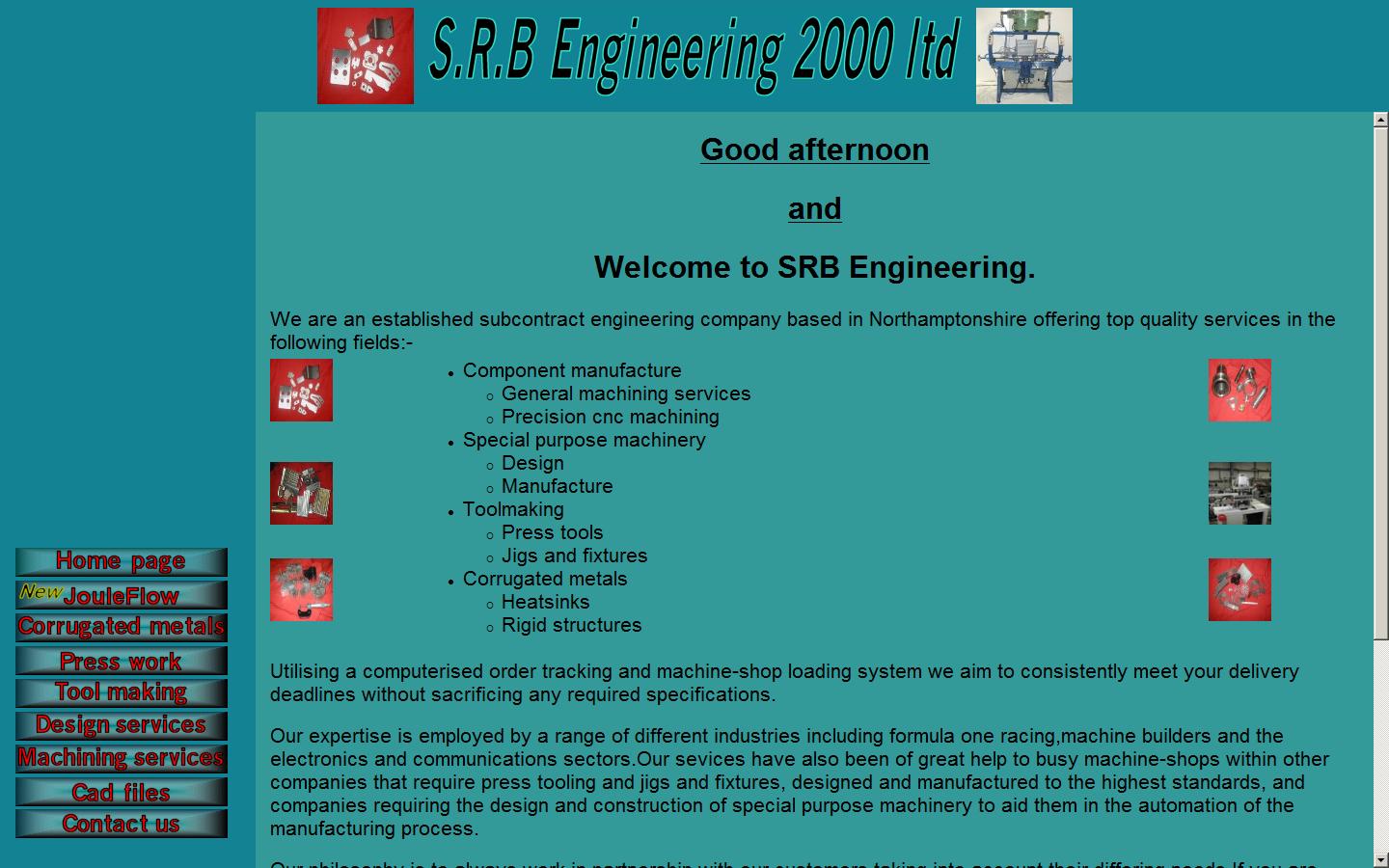 S R B Engineering 2000 Ltd Website