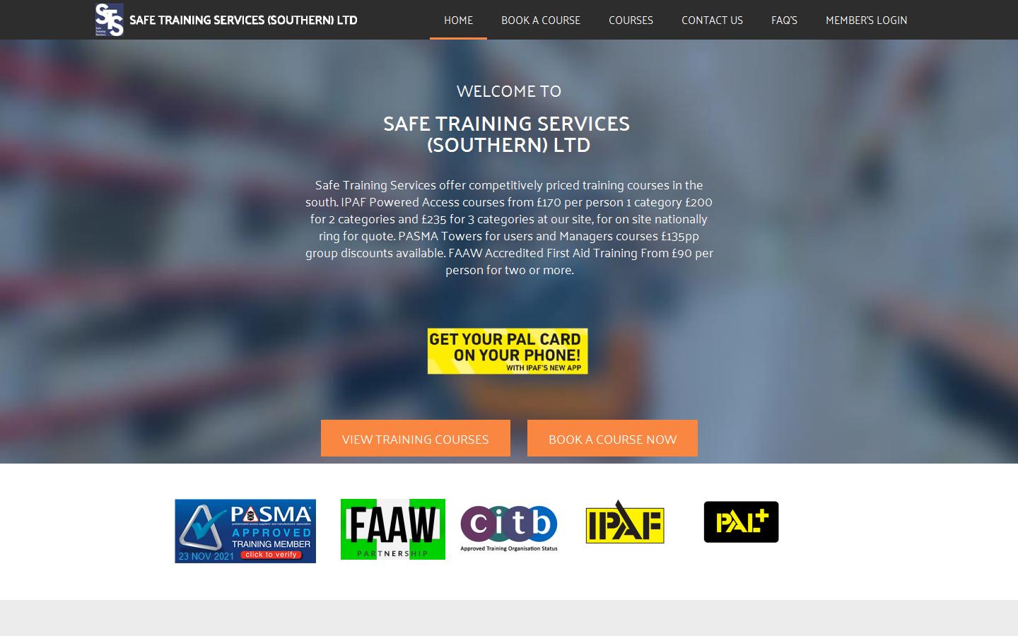 Safe Training Services (Southern) Ltd Website