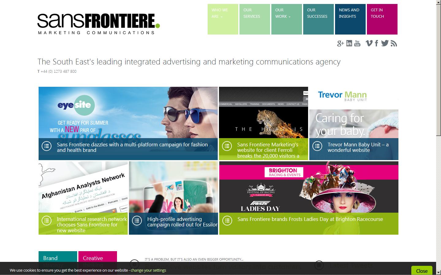 Sans Frontiere Marketing Website