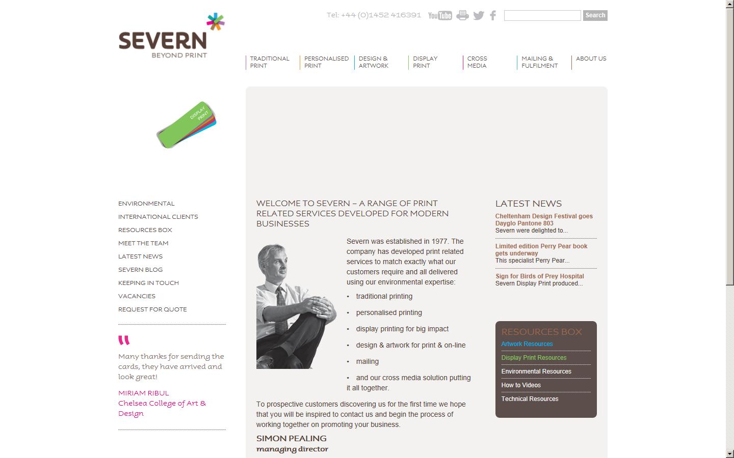 Severnprint Limited Website