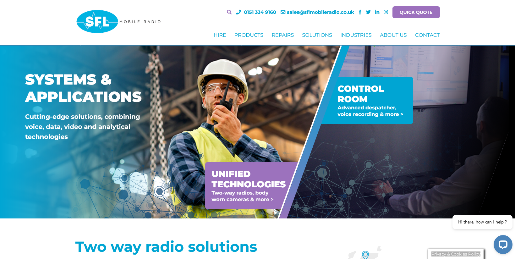 SFL Mobile Radio Ltd Website