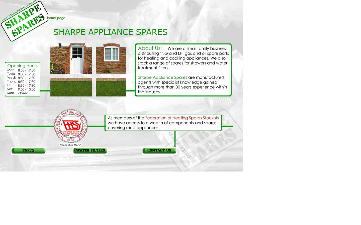 Sharpe Appliance Spares Website