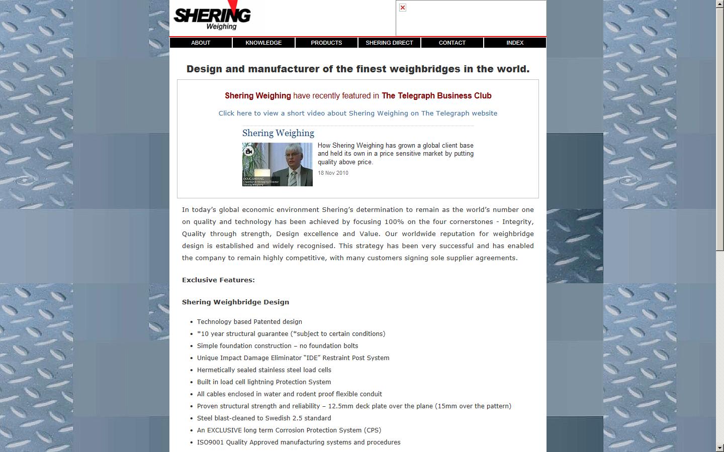 Shering Weighing Limited  Website