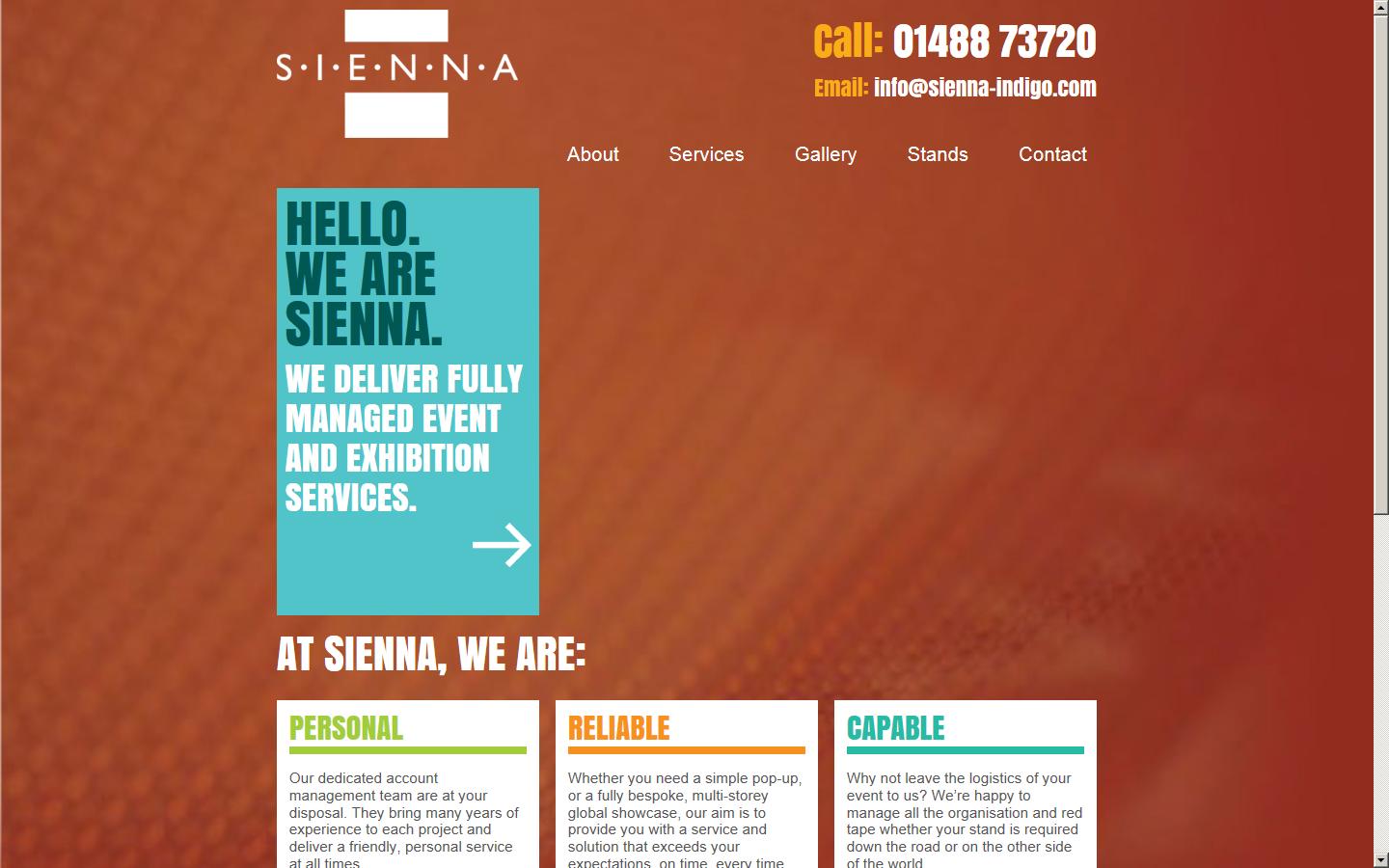 Sienna Exhibitions Ltd Website