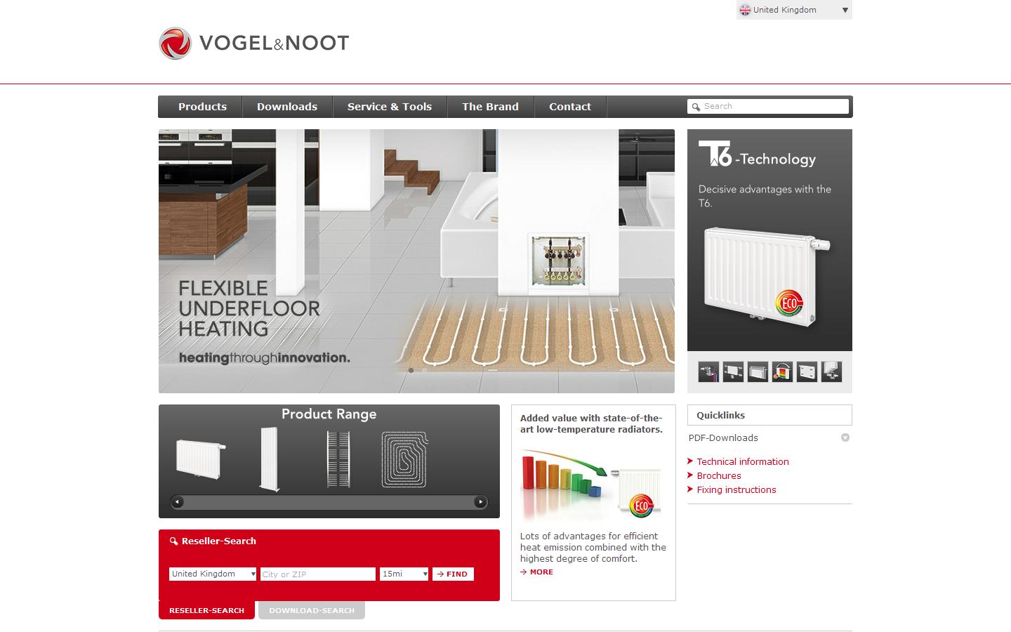 Vogel & Noot Products Ltd Website