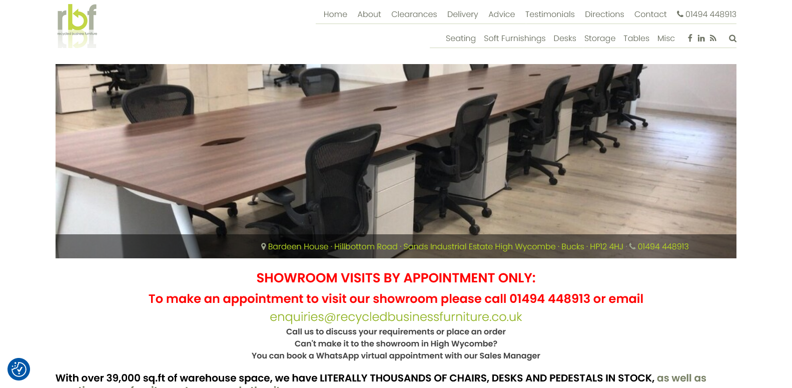 Recycled Business Furniture Ltd Website