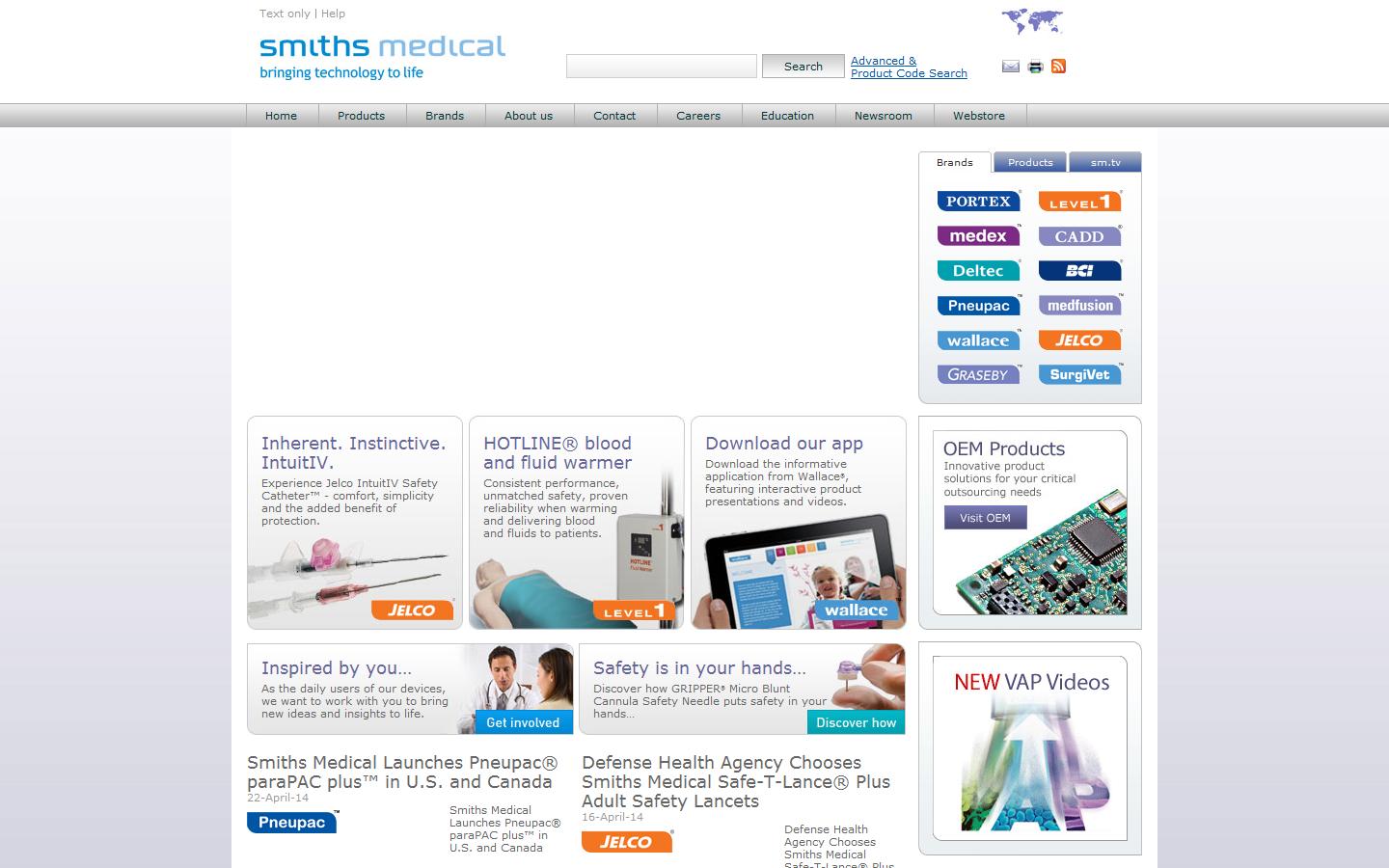 Smiths Medical International Ltd Website