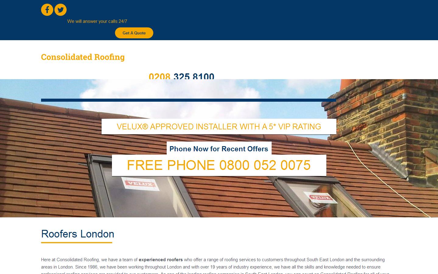 Consolidated Roofing Ltd Website