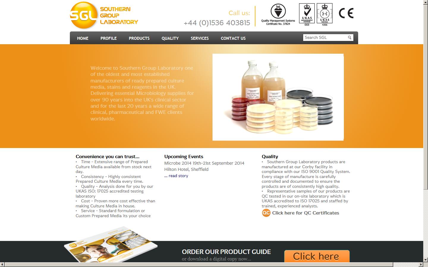 Southern Group Laboratory Ltd Website