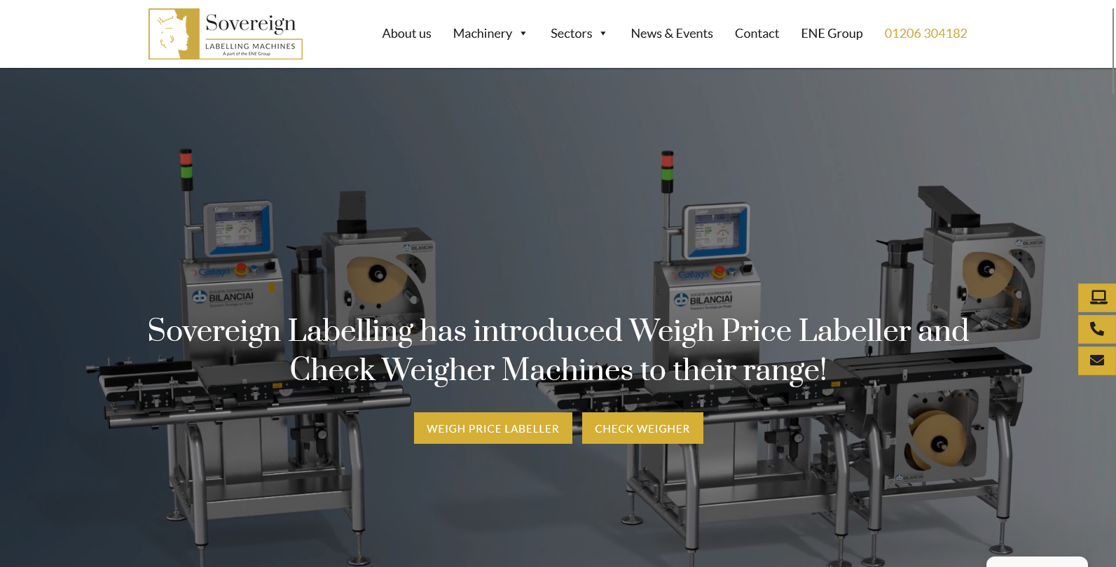 Sovereign Labelling Machines Ltd Website