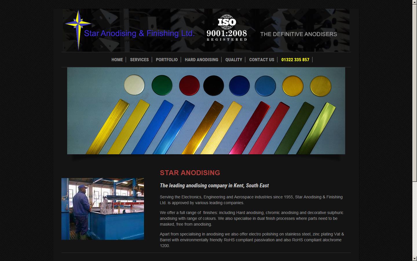 Star Anodising & Finishing Ltd Website