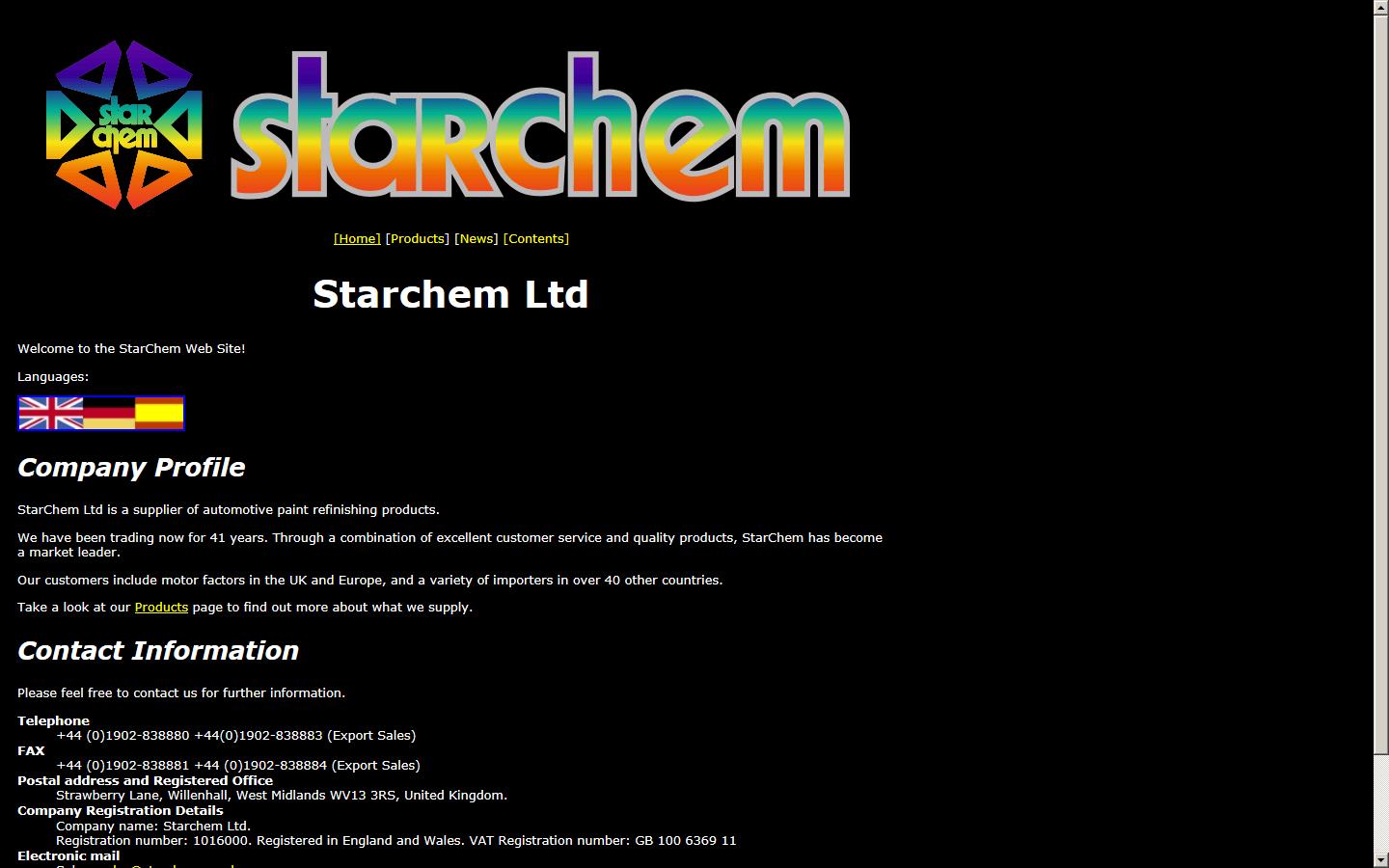 Starchem Ltd Website