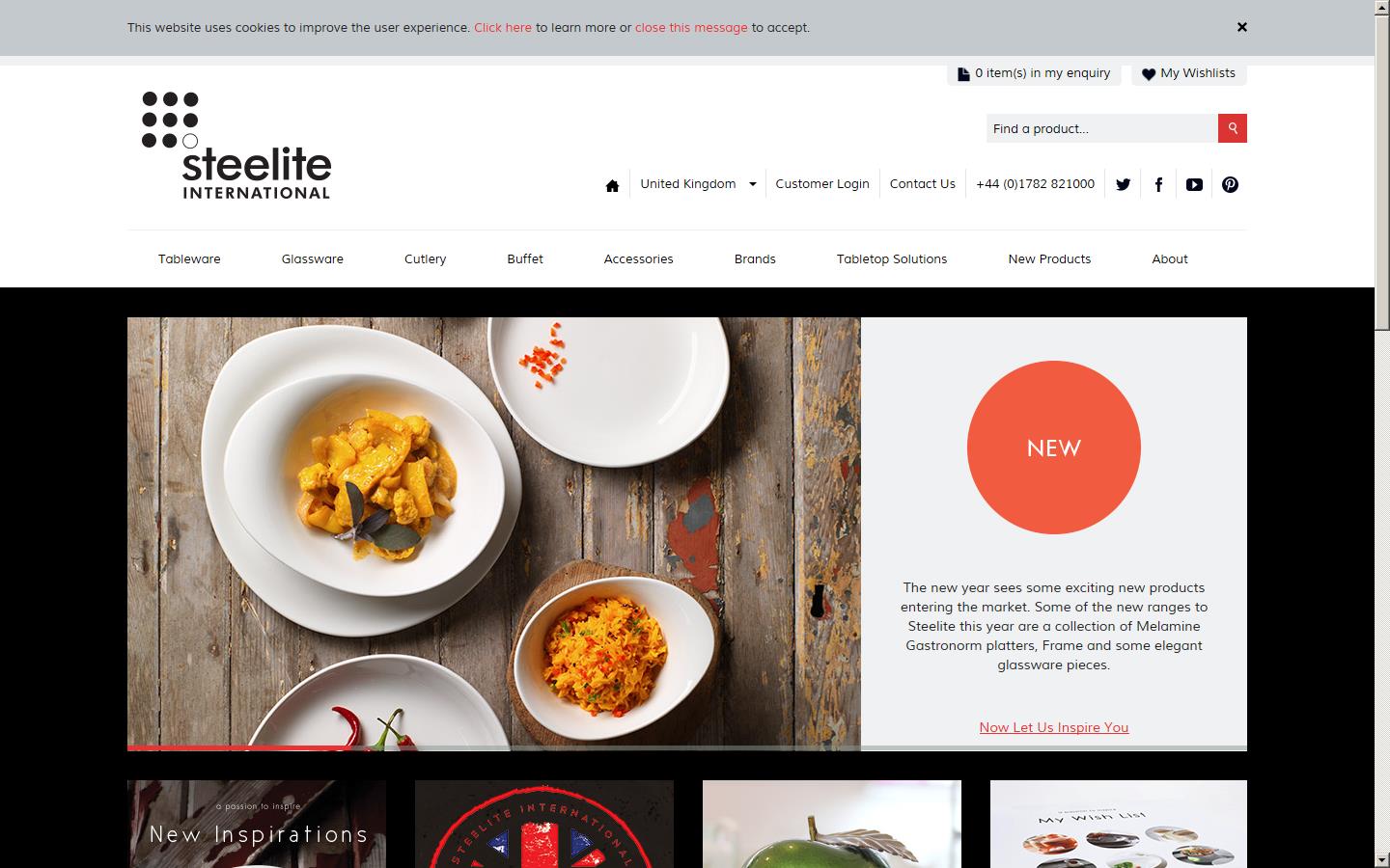 Steelite International plc Website