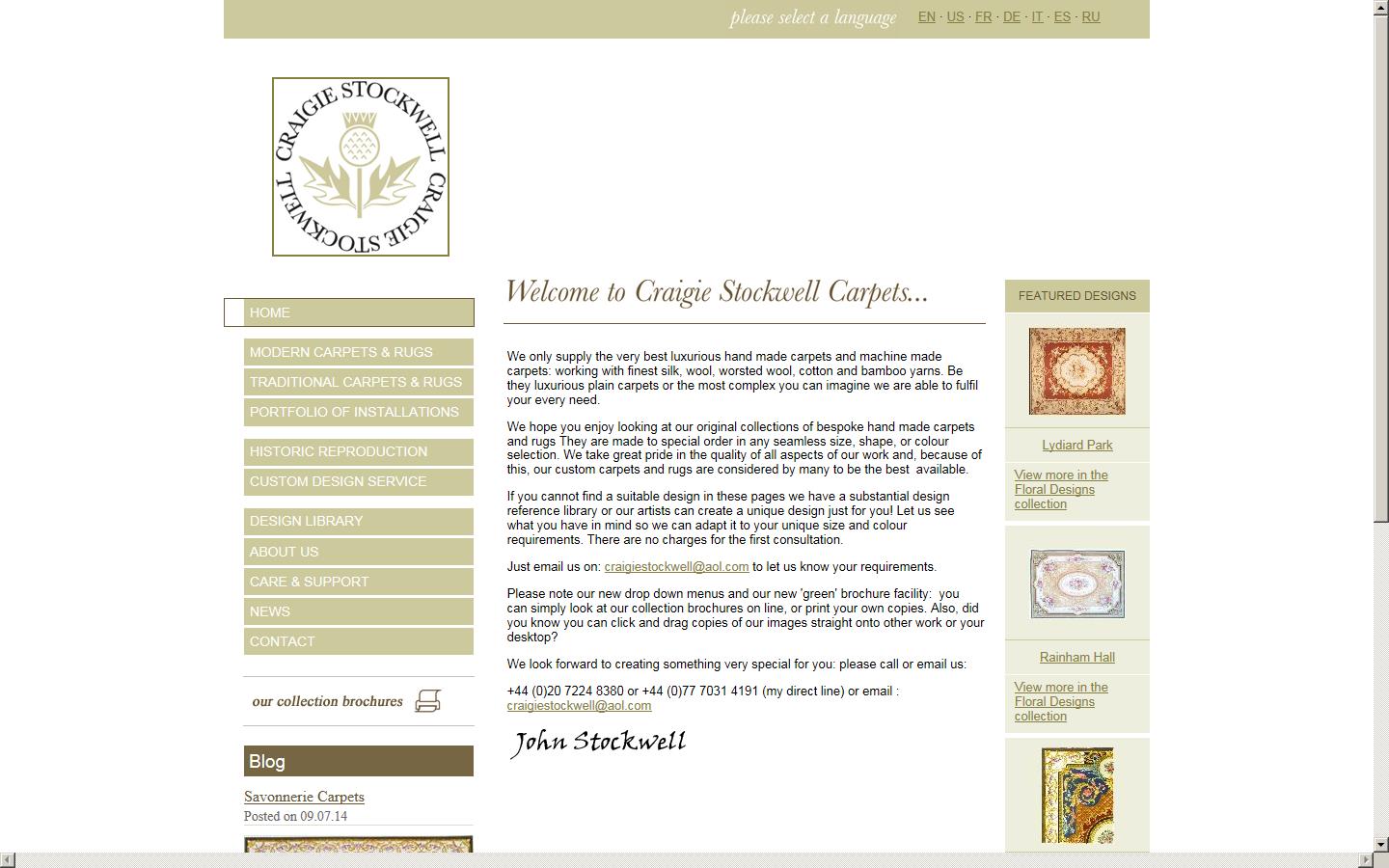 Stockwell Carpets Ltd Website