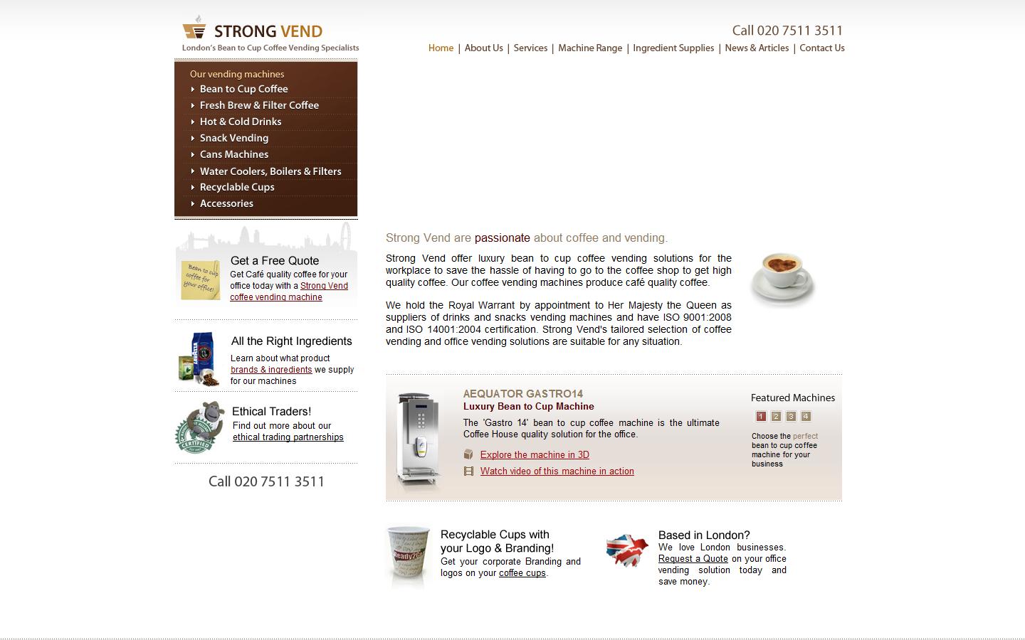 Strong Vend Website