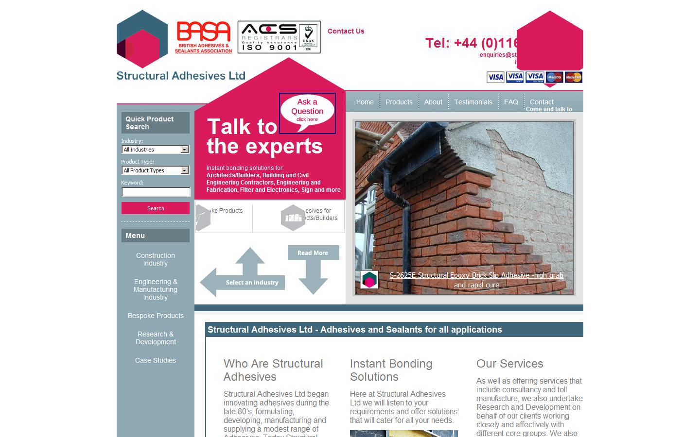 Structural Adhesives Ltd Website