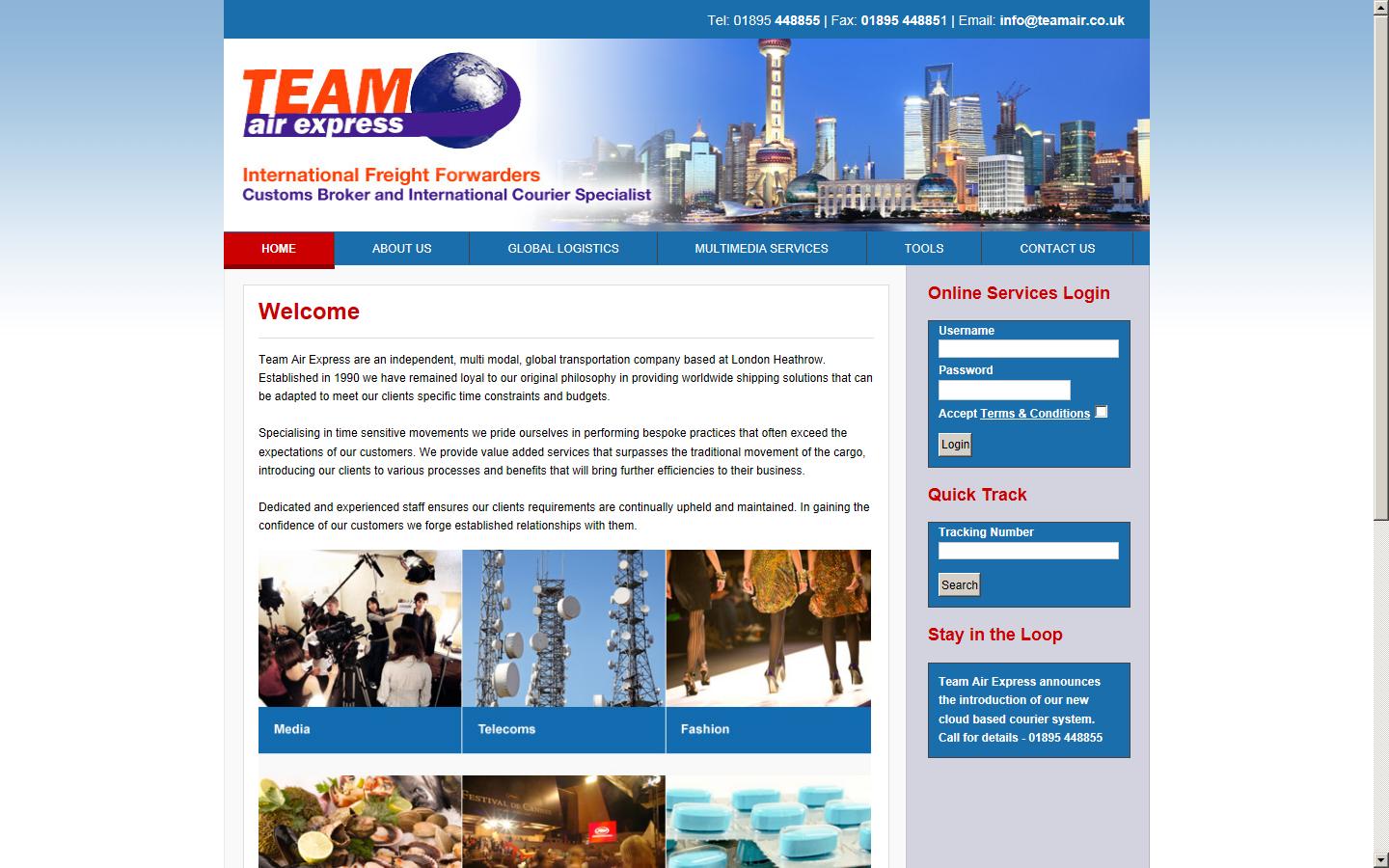 Team Air Express Ltd Website