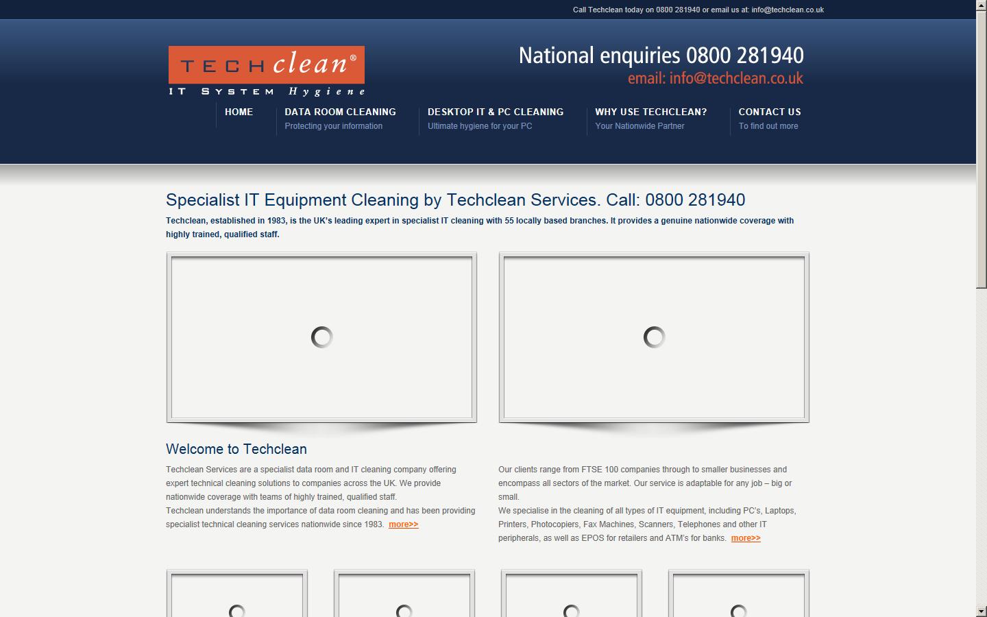 Techclean Services Ltd Website