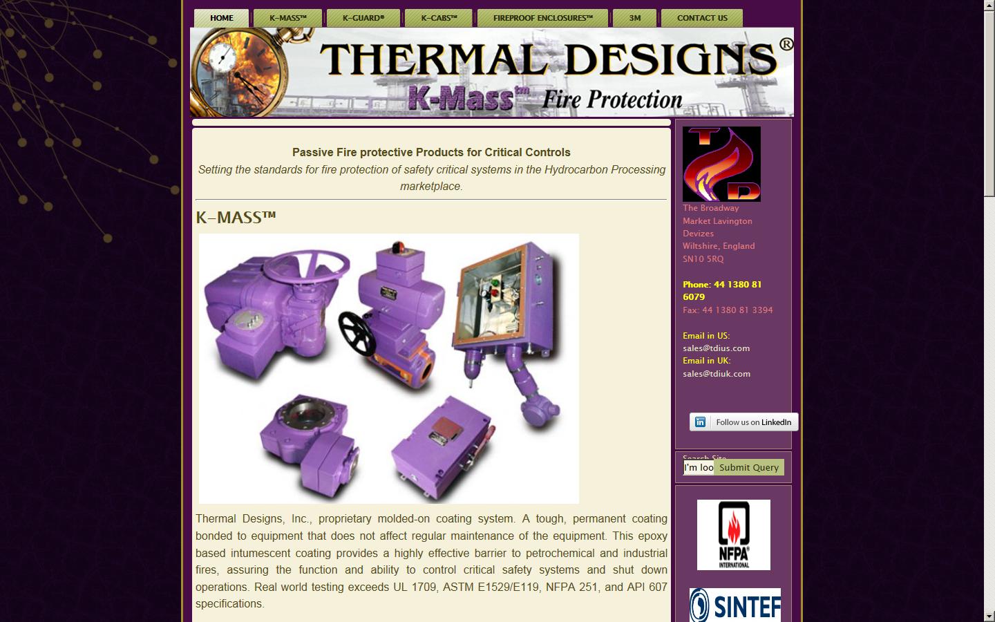 Thermal Designs UK Ltd Website