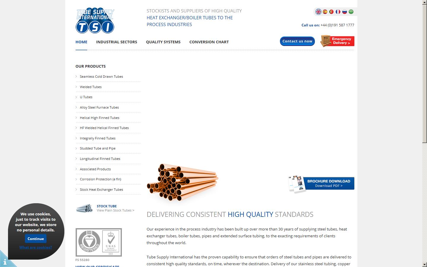 Tube Supply International Ltd Website