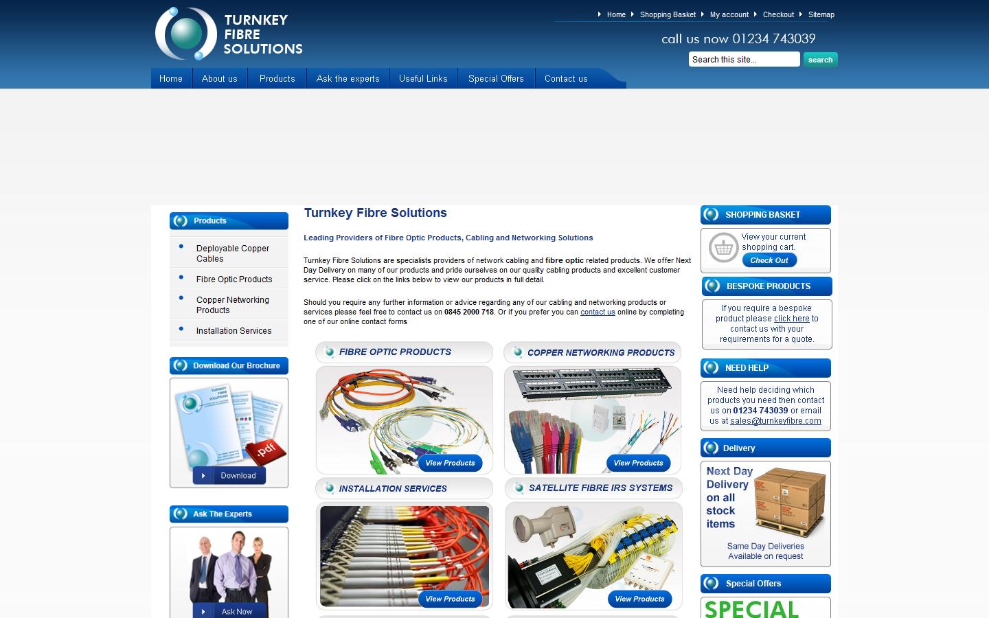 Turnkey Fibre Solutions Ltd Website