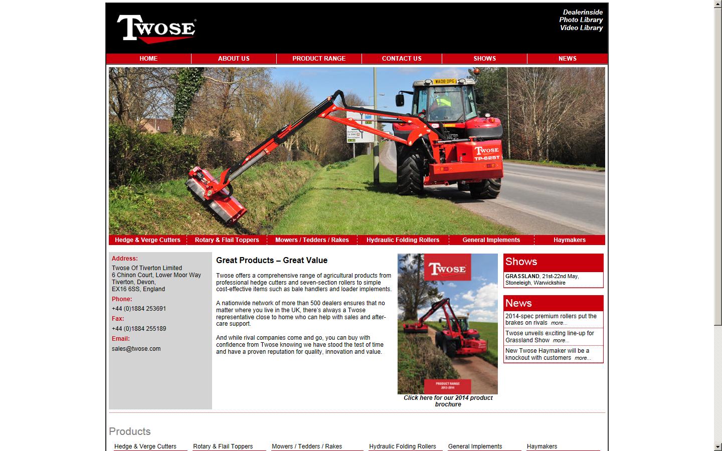 Twose Of Tiverton Ltd Website