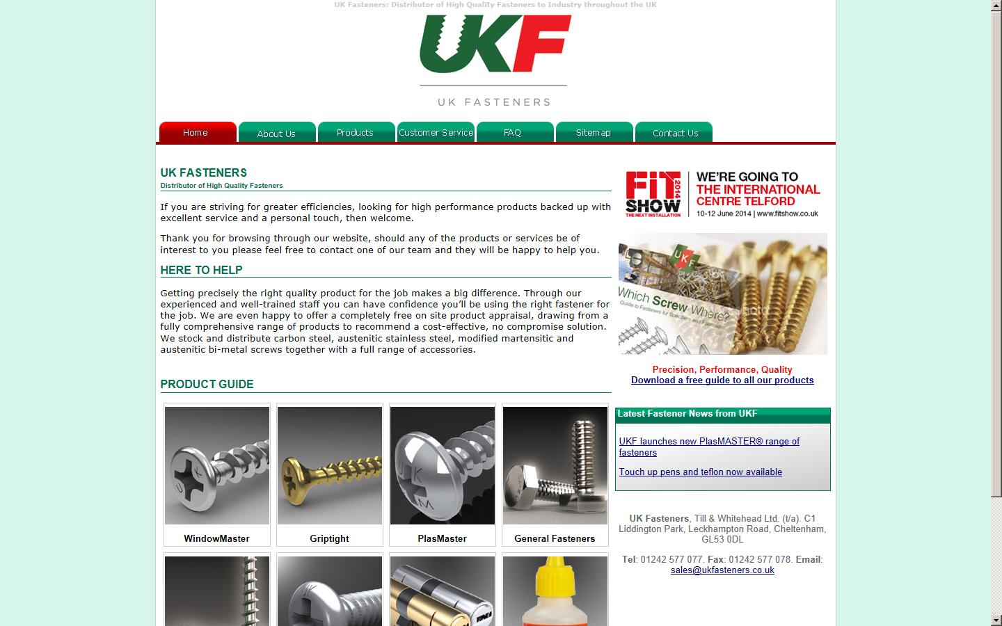 UK Fasteners Ltd Website