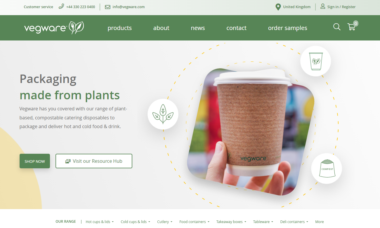 Vegware Ltd Website