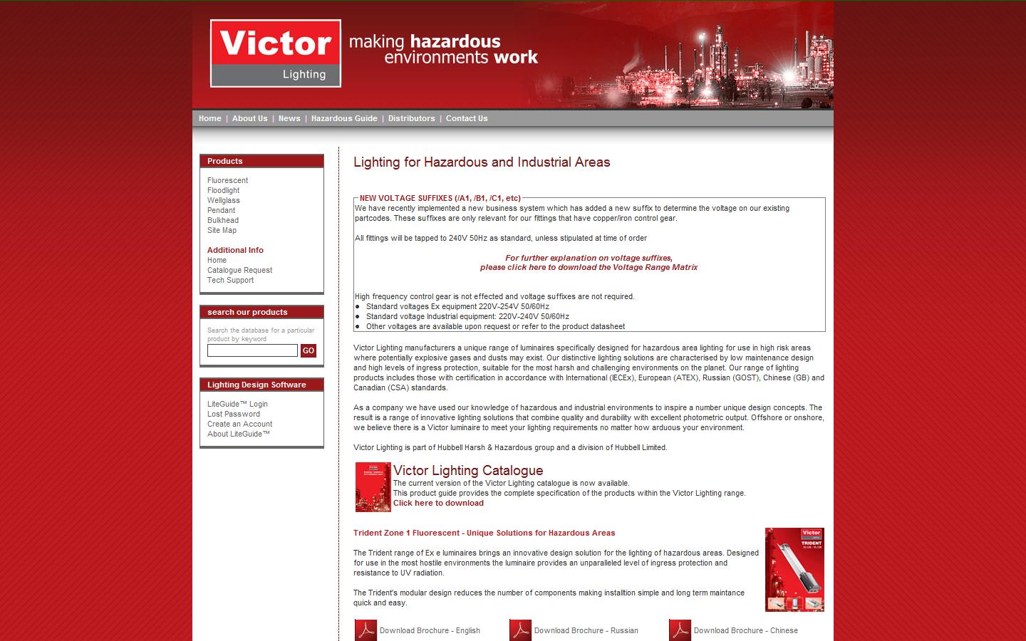 Victor Lighting Website