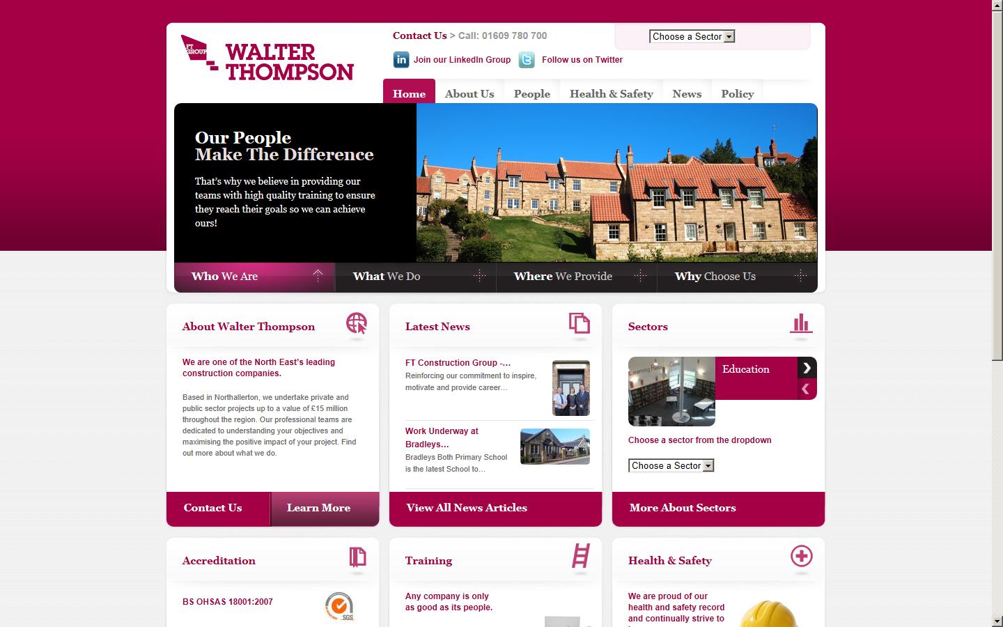 Walter Thompson (Contractors) Ltd  Website