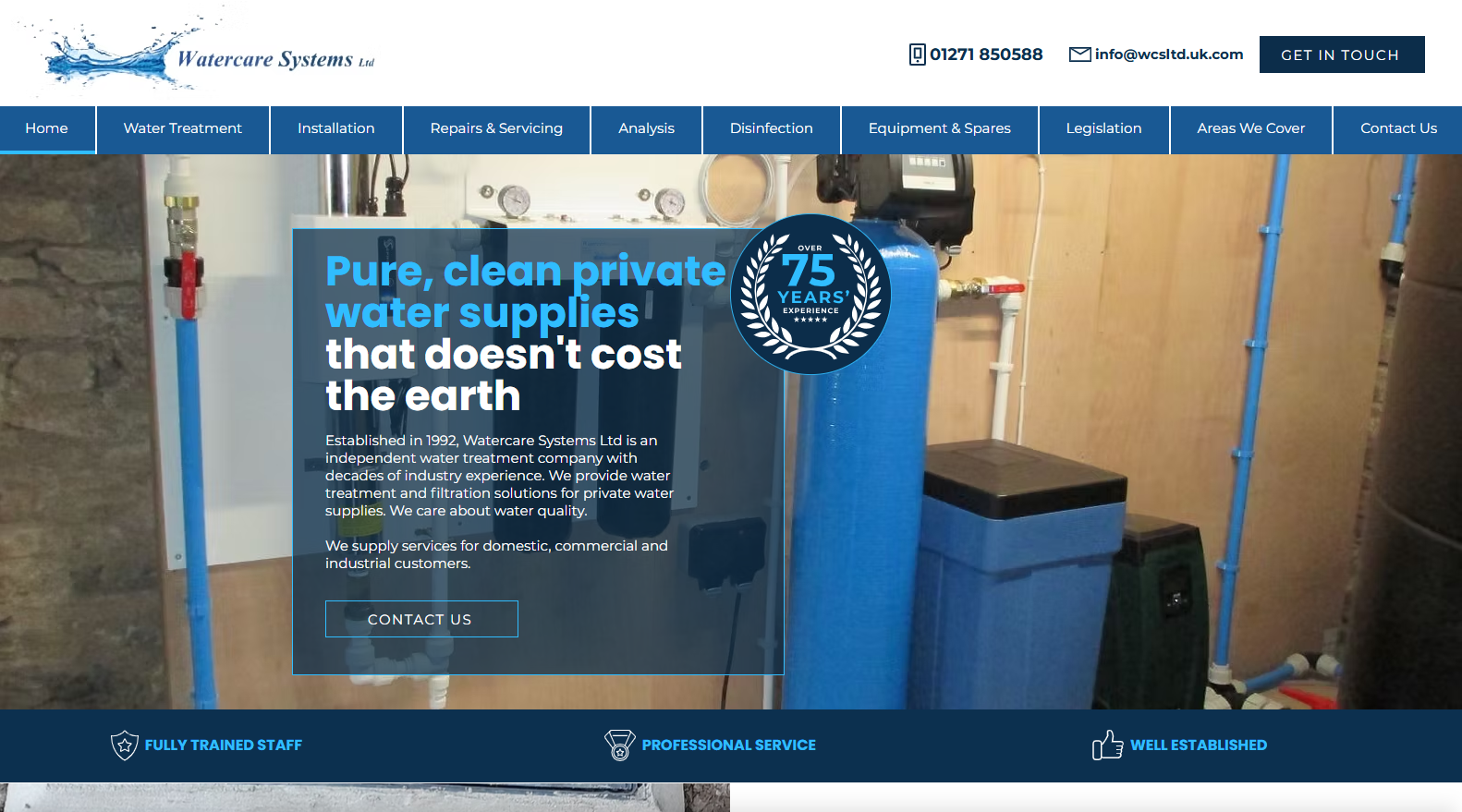 Watercare Systems Ltd Website