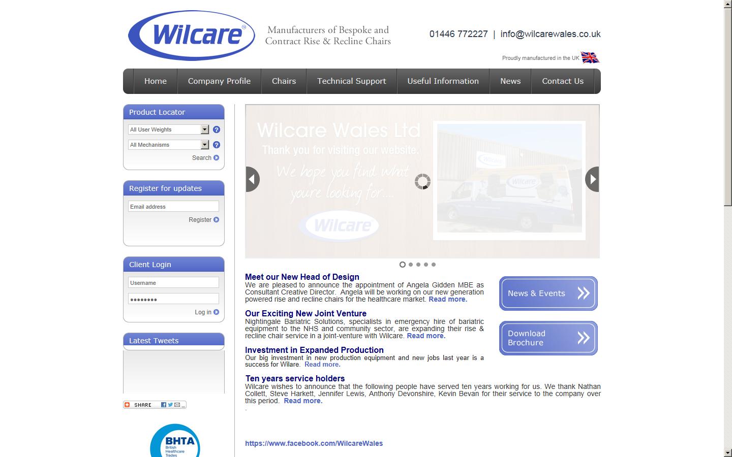 Wilcare Wales Ltd  Website