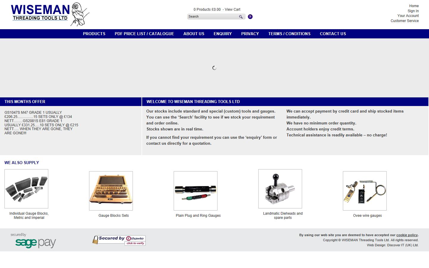 WISEMAN Threading Tools Ltd Website